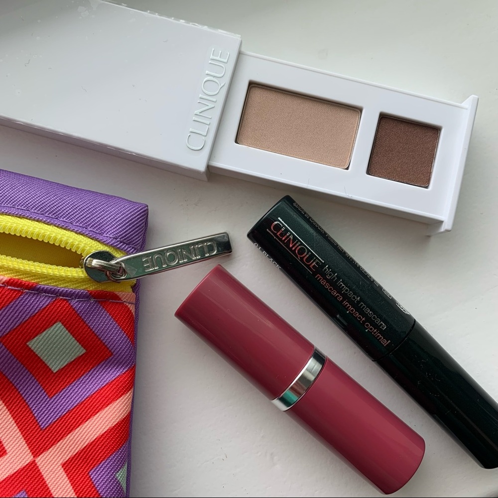 Clinique Lipstick Mink Eye Shadow & Black Mascara